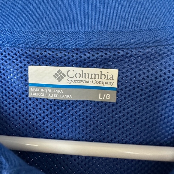 NWT Columbia PFG Polo Men’s Large Blue SS Fishing Lure Deep Sea Bait Rig Logo - Picture 3 of 6